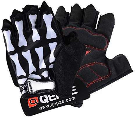 QEPAE Fahrrad Handschuhe Sporthandschuhe Farradhandschuhe Fingerlos fitnesshandschuhe Gloves 045