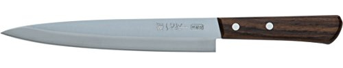 Miyabi Issin Kanetsugu Sashimi kniv & japanskt stål AUS-8 & högt kolstål och ergonomiskt rosenträhandtag, blad 210 mm