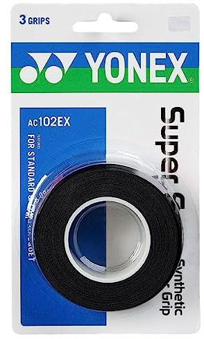 YONEX Overgrip Super GRAP 3 Pack - Tennis, Badminton, Squash - Choice of Colors (Black)