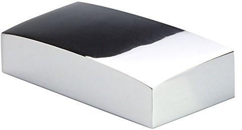 Chrome Half Flat Cap Newel Cap – Designed to Fit 70 x 33mm Square Newel Post, 74mm x 37mm