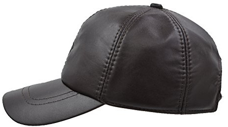 IFSUN Baseballmütze, echtes Schaffell, verstellbar, Unisex - Braun - Einheitsgröße