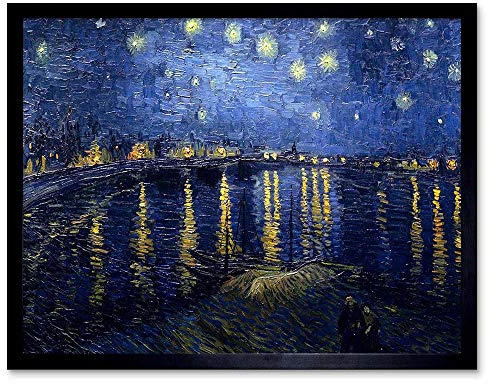Wee Blue Coo Vincent Van Gogh Starry Night 1888 Old Master Painting Art Print Framed Poster Wall Decor Kunstdruck Poster Wand-Dekor-12X16 Zoll