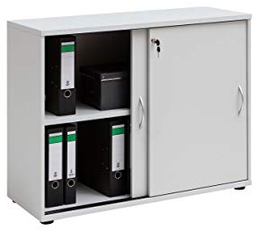 Möbelpartner Aktenschrank, lichtgrau, ca. 100,0 x 39,5 x 77,4 cm