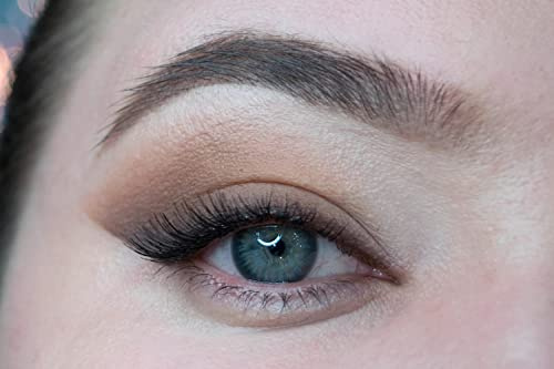 MYSALENS® Lentilles De Contact De Couleur Symphony Cercle Gray Gris Naturelle très haute opacité Kit De Rangement Boitier Pince applicateur Offert 12 Mois sans correction