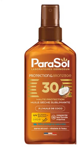 Parasol Spray Huile Sèche 30 FPS Protection & Bronzage à l'huile de coco