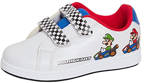 Super Mario Brothers Turnschuhe Jungen Sport Sneaker Mario Kart Casual Skate Schuhe, weiß