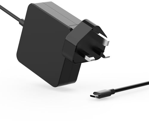 65W USB C Charger with 1.7m Cable for MacBook Air Pro Dell Lenovo HP