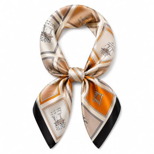 MAIRY Small Silk Scarf Women Square Scarf Scarves Printed Pattern Kerchief Neckerchief GB070199