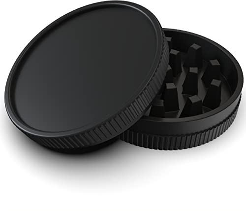 Eco Grinder Crusher - Molinillo de hierbas (55 x 25 mm, fibras vegetales), color negro