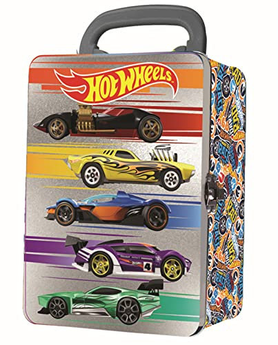 Hot Wheels 1:64 Scale cars Metal Car Carry Case I 18 Toy Car Storage & Organiser I Gift for Collectors & Kids Ages 3 Years Old & Up I 3D lid design I (Cars not included)
