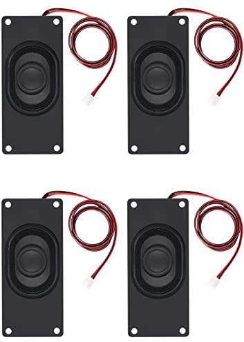AITRIP 4 STÜCKE Lautsprecher 3 Watt 8 Ohm mit JST-PH2.0-Schnittstelle, kompatibel mit Arduino für elektronische Projekte