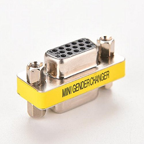 Alextend 5-Pack VGA Gender Changer Female to Female SVGA HD15 Adapter Coupler Convertor