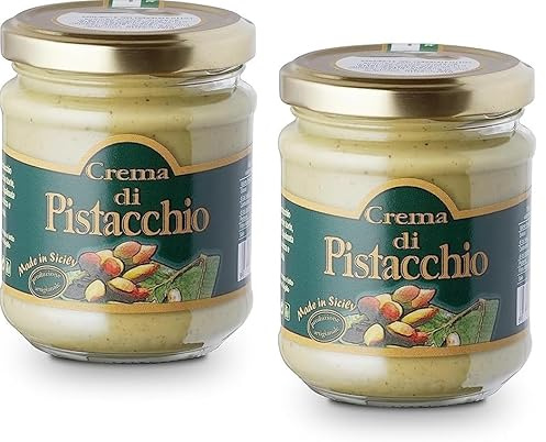 Evergreen 2x190g Crema di Pistacchio Artigianale MADE IN SICILY, SENZA GLUTINE, NO OLIO PALMA