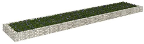 puraday Arriate de Gaviones de Acero 500x100x20 cm Muro Gaviones Cestas De Gaviones Arriate de Jardín Arriate Rectangulares Exterior Gavión de Piedra