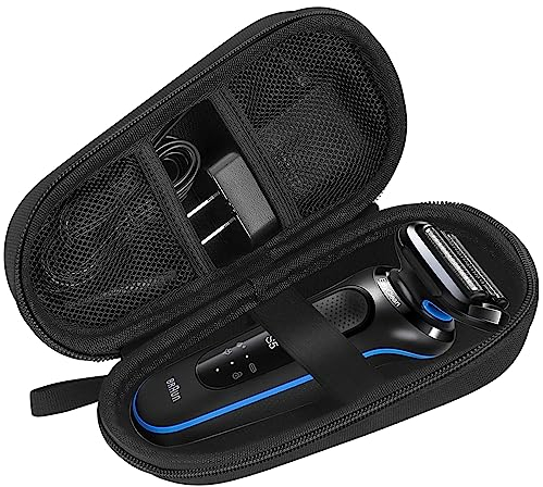Classycoo Tasche Etui für Braun Series 3s/5s/7s/9s,Braun Series 3/5/7/9,Elektrorasierer Rasierer Herren,Hart Reise Tragen Hülle,Rasierer Reiseteui Rasierer,Harte reiseschutzhülle -schwarz