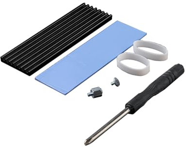 M.2 2280 SSD kühler Aluminium M.2 Kühlkörper kühler mit Silikon Wärmeleitpad für PC/PS5 (Black)