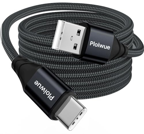 USB C Kabel 5M, Extra Lang USB C Ladekabel Nylon PS5 Controller Ladekabel USB Typ C Kabel kompatibel mit Samsung Galaxy S20/S10/S9, Huawei, PS5, Xbox Series X/S Controller, Pro Controller etc（schwarz）