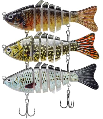 TABKSOLA Kunstköder für Barsch,Köder für Zander, Hecht und Forellen,Wobbler und Swimbait,Raubfischköder-Set,Angeln Geschenk für Männer