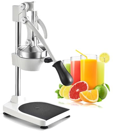 Exprimidor manual de cítricos de acero inoxidable, exprimidor profesional de granada y naranja para jugo recién prensado, sin salpicaduras, fácil de limpiar