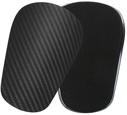 4 Piezas Mini Espinilleras Futbol, Espinilleras Pequeñas,Equipos de Protección para Adultos, Equipos de Protección para Fútbol para Hombres, Mujeres, Niños y Niñas (8 * 5CM)