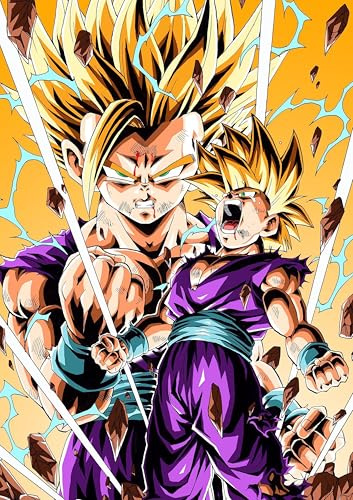 Genérico Póster Lámina Gohan Power. Tamaño A4 (210 x 297 mm). Ideal Para enmarcar o colocar directamente en la pared. Papel fotográfico premium Glossy de 255gr/m2