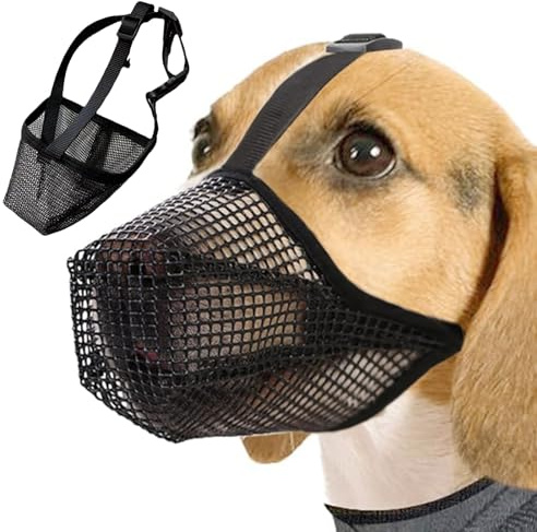 Maulkorb Atmungsverstellbarer, Hochfeste Polyesterfaser, 4 Wege Verstellung, maulkorb kleine Hunde, maulkorb mittlere Hunde (S)