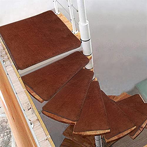 Alfombrilla de escalera en espiral antideslizante para escalera curvada izquierda y derecha, autoadhesivas, para protección de escalones, cojín giratorio para escalera, 1 unidad