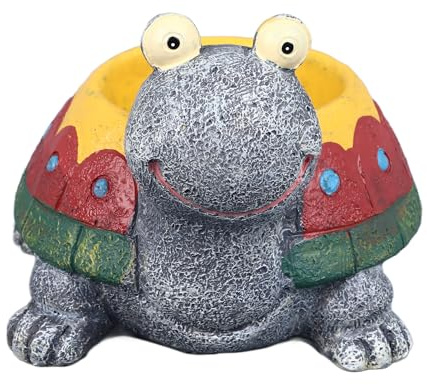 HEEPDD Süße Schildkröte Sukkulente Pflanzerharz Blütentopf für Pflanzen, Kaktus, Kleine Blüten mit Entwässerungslöchern, Gebrauchsgebrauch Im Innen- und Außenbereich, Glättungsoberfläche, Ideales