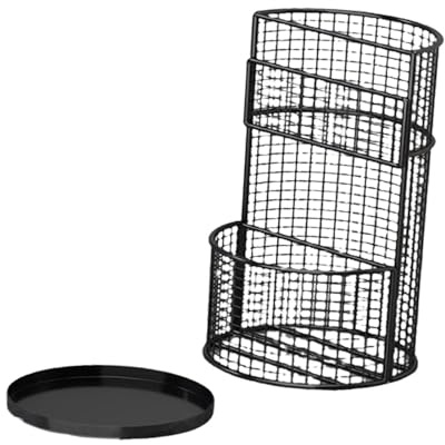 F Fityle Paragüero para el hogar, Soporte Multiusos, Moderno, Hueco, Creativo, con Drenaje, Estante de Almacenamiento para Puerta, Exterior, Hotel, Negro