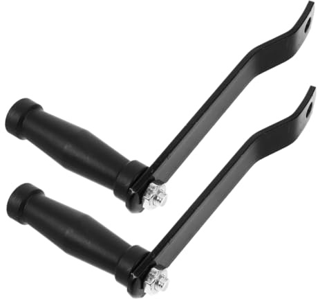 Toyvian 2pcs Heavy Duty Manual Hand Winch Handle Crank for Car Trailers Ergonomic Grip for Comfortable Operation Weather Resistant Trailer Cranks Black Replacement Accessories for Outdoor