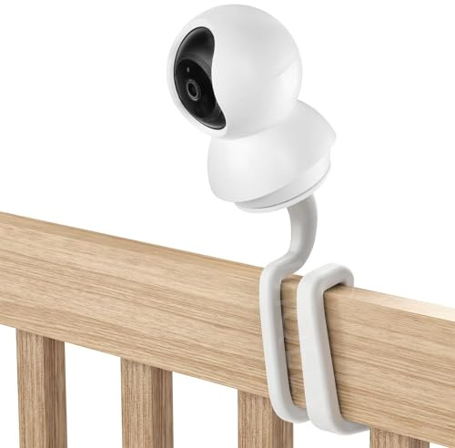 UIQELYS Flexible Mount fits for Baby Monitor Camera TP-Link Tapo C200/C210/C220/C201/C202/C211/C212/C222/C230 Pan/Tilt Indoor Cam, WiFi Security Cameras Twist Holder-White