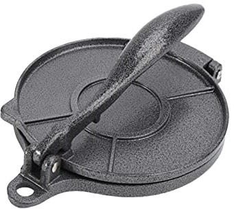 DIY Tortilla Maker Aluminum Alloy Tortilla Press for Home Tortillas Pancakes 20 cm Black