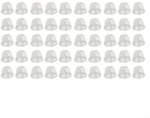 for Gdfnmogo 50pcs Transparent PVC Carburetor Primer Bulb 19mm for Fuel Pump Compatible with Chainsaws, for Leaf Blowers, Grass Trimmers, Brushcutters and Other Small