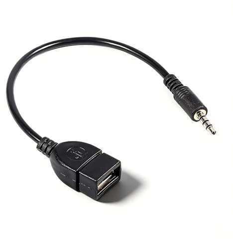 VELATEMOR Cordon 3,5 Mm Mâle vers USB Femelle – Adaptateur Haut de Gamme pour Connecteurs de Haut-parleurs Externes