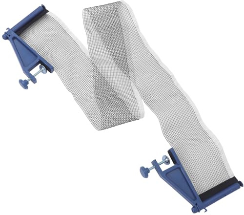 ARTSEWPLY Tischtennisnetz Satz mit Klemmen Verdicktes Netz und Pfosten Wetterfestes Kunststoffnetz für Indoor Outdoor Kompatibel mit Tischtennisplatten Mobiler Spiel und Trainingsnetzhalter