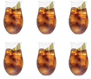 Dartington Crystal TU3171/7/6PK - Rum Party Crystal Tumblers, Set of 6 x 380ml