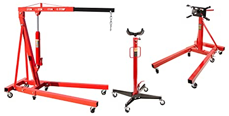 otgerlensker products Motorständer Motorhalter 900 KG + Motorkran 2000 kg + Getriebeheber 500 KG