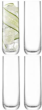 LSA International Borough Highball 420 ml Clear | Set of 4 | Dishwasher Safe | BG04