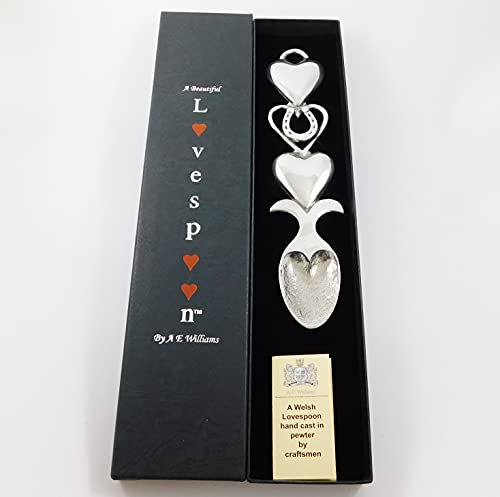 Wedding Lovespoon Solid English Pewter Love Spoon Welsh Design Made in England | LS511