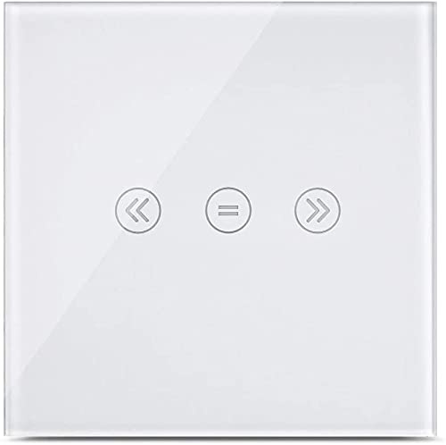 zemismart Interrupteur Mural Wi-FI pour Volets roulants fonctionnant Via Application ou Commande vocale (Alexa,Siri) 110V-240V,CE RoHS. Neutre nécessaire avec rétroéclairage(no Backlight)