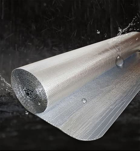 Selbstklebend Aluminium Dampfsperrfolie Dampfsperre Dach Innen Dampfsperre zur Dämmung Dampfsperrfolien zur Dachisolierung Dach dampfsperre sauna Dampfsperren,Dachisolierung (Size:1x8m/3.2x26.2ft)