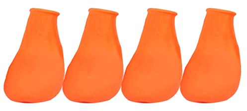 POPETPOP 4 Stück Pfoten Hund L Bonbonstiefel Schuhwerk Wettersocken Alle Orange Haustiere Saubere Größe Hunde Schuhe: Leichter Rutschfester Welpenschutz Und Stiefel ohne Schutz für