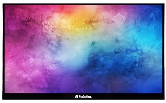 Verbatim PMT-14, Portable Touchscreen Monitor, mobiler 14 Full HD Bildschirm für Laptop, Tablet, Smartphone, PS5 oder Nintendo Switch mit USB-A-, USB-C- sowie HDMI-Anschluss, schwarz