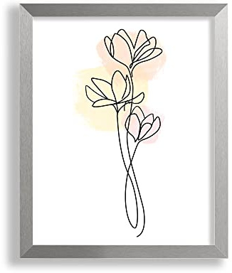 VO design Holzrahmen Finn für Bild 40x120cm Edelstahl mit Acrylglas | Bruchsicheres 1mm Acrylglas Antireflex und 2,5mm weiße MDF-Rückwand