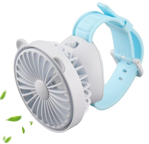 Mini-Ventilator, Handventilator, Kinder-Uhrenventilator, Handgelenkventilator mit Verstellbarem Armband, Wiederaufladbarer Handlicher USB-Ventilator für Kinder, Kleiner