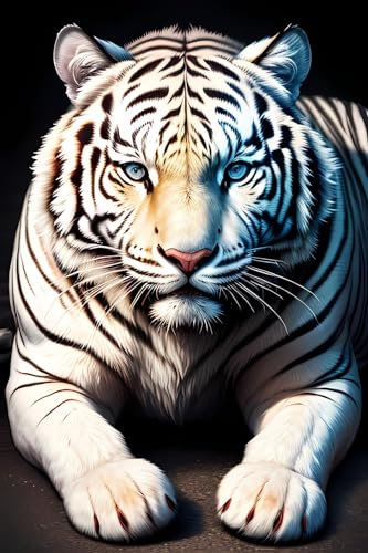 Diamond Painting Tier Tiger DIY 5D Diamant Painting Bilder 60x90 cm Full Drill Mosaik Bastelset Kinder Malen Nach Zahlen Erwachsene Große Diamant Malerei Crystal Art for Home Wall Decor Gifts j 58