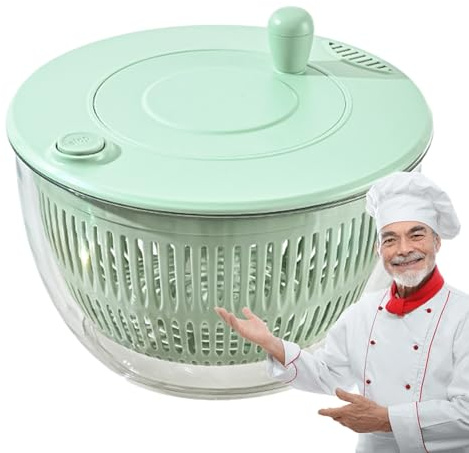 Vegetable Spinner, Salad Spinner, Vegetable Dryer, Grater Cutter - Multifunctional Kitchen Appliance, Worktop for Washing Mask and Dryer with Transparent Design for the Kitchen and Fresh,