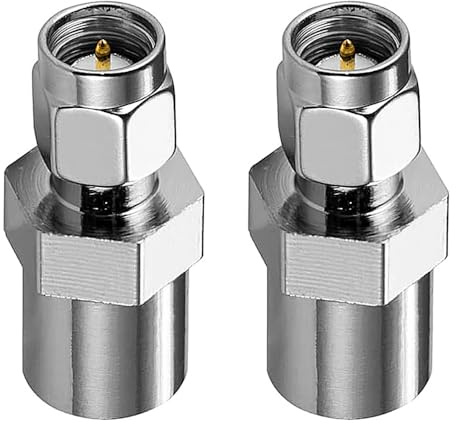 Alnicov 2 Stück 4G-Antennenadapter SMA-Stecker auf FME-Stecker-Adapter für 2G 3G 4G LTE-Antennenrouter UMTS Mobile Broadband WLAN Wireless