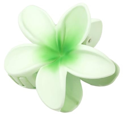 Wambere 1 Stück Damen Blumen Haarklammern Blumenhaarnadel Haarspangen Krallenclip rutschfeste Kunststoff Haarnadel Haarclips Kopfbedeckung Haarschmuck für Frauen Mädchen für Tägliches Tragen,Grün