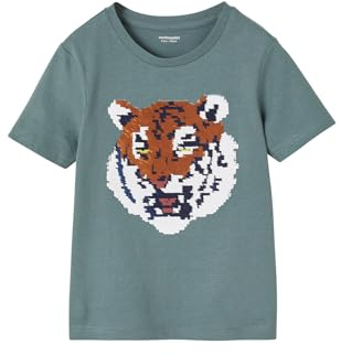 Vertbaudet Jungen T-Shirt mit Wende-Pailletten